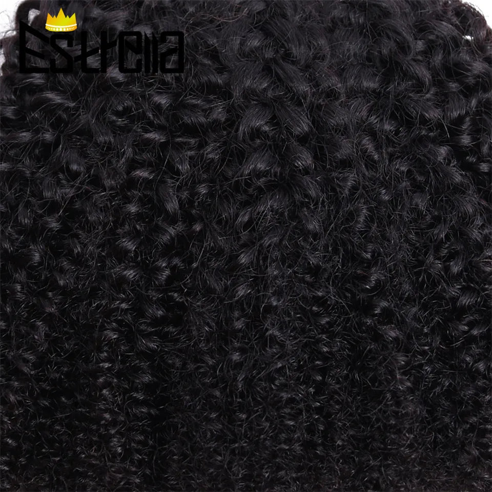 Mongolian Afro Kinky Curly Hair Bundles 8-28 inch 100% Human Hair Bundles 1/3/4 pcs Lots Remy Hair Weaves Short Curly Hair