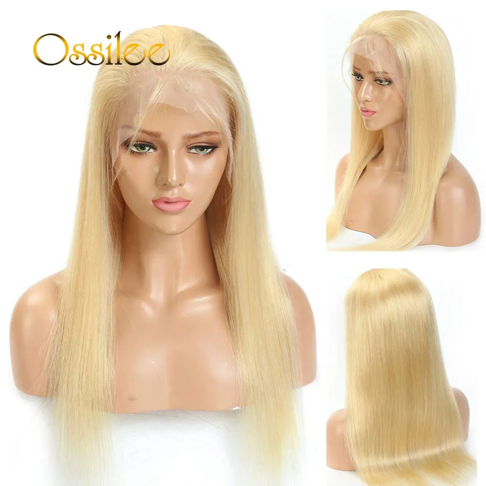 613 Blonde Lace Front Wig Human Hair Remy Brazilian Hair Blonde Wig 13x6 HD Lace Frontal Wigs Pre Plucked Natural Hairline