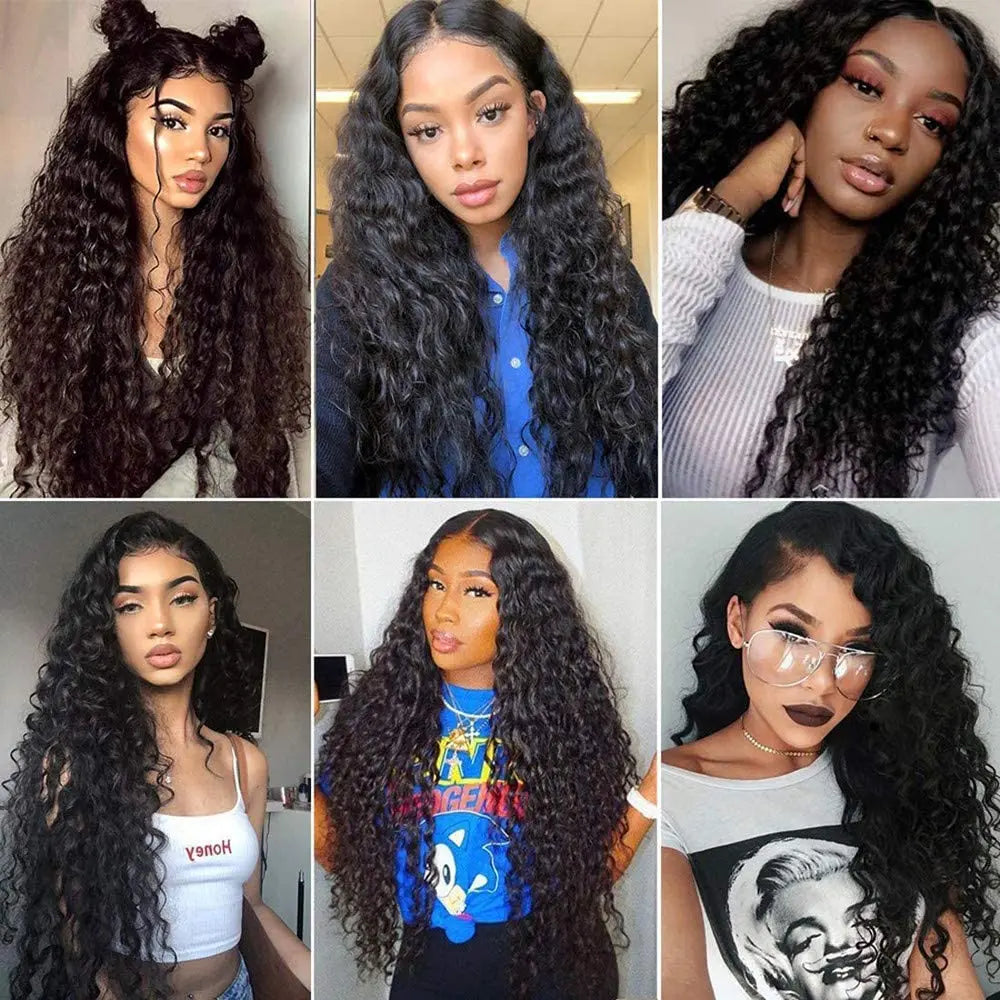 10A Peruvian Hair Bundles With Frontal Water Wave Bundles With Frontal Closure 13x4 Ear to Ear Lace Human Hair Weave Extensions