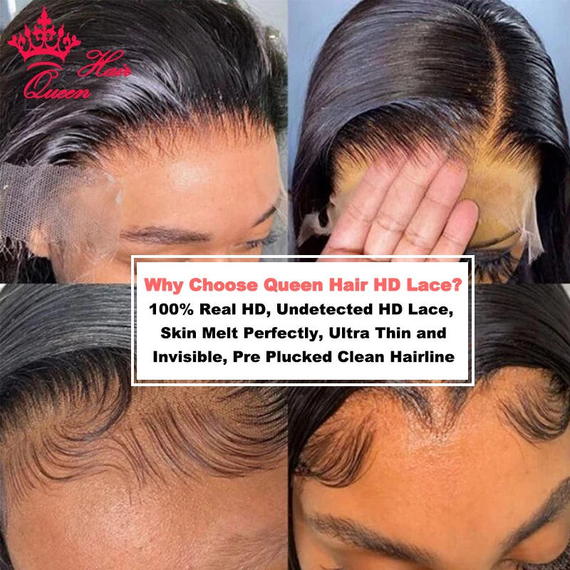 Real HD Lace Wig Body Wave Melt Skin Lace Pre Plucked Raw Human Hair 13x4 13x6 5x5 6x6 7x7 Lace Closure Frontal Wig Queen Hair