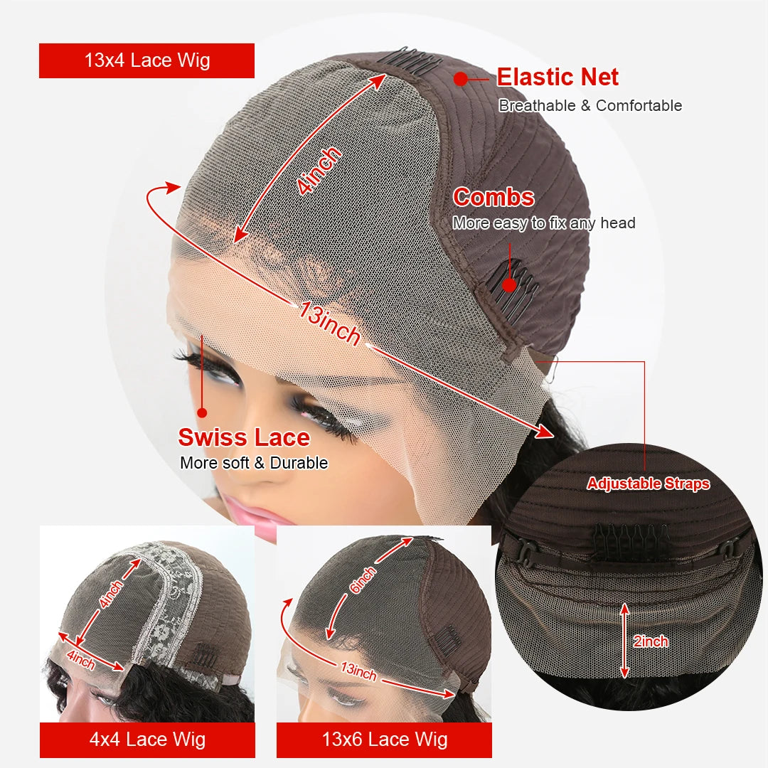 Short Bob Hair Wig Human Hair Brazilian 13x4 Lace Front Human Hair Wigs For Women Bone Straight Human Hair HD Lace Wig Glueless