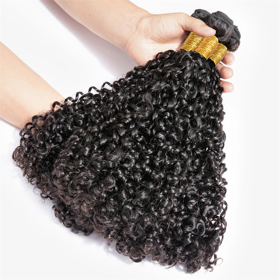 Brazilian 10A Small Spirals Curly Bundles Unprocessed Kinky Curly Human Hair Curls Weaving 1 3 4 Bundles Virgin Hair Extensions