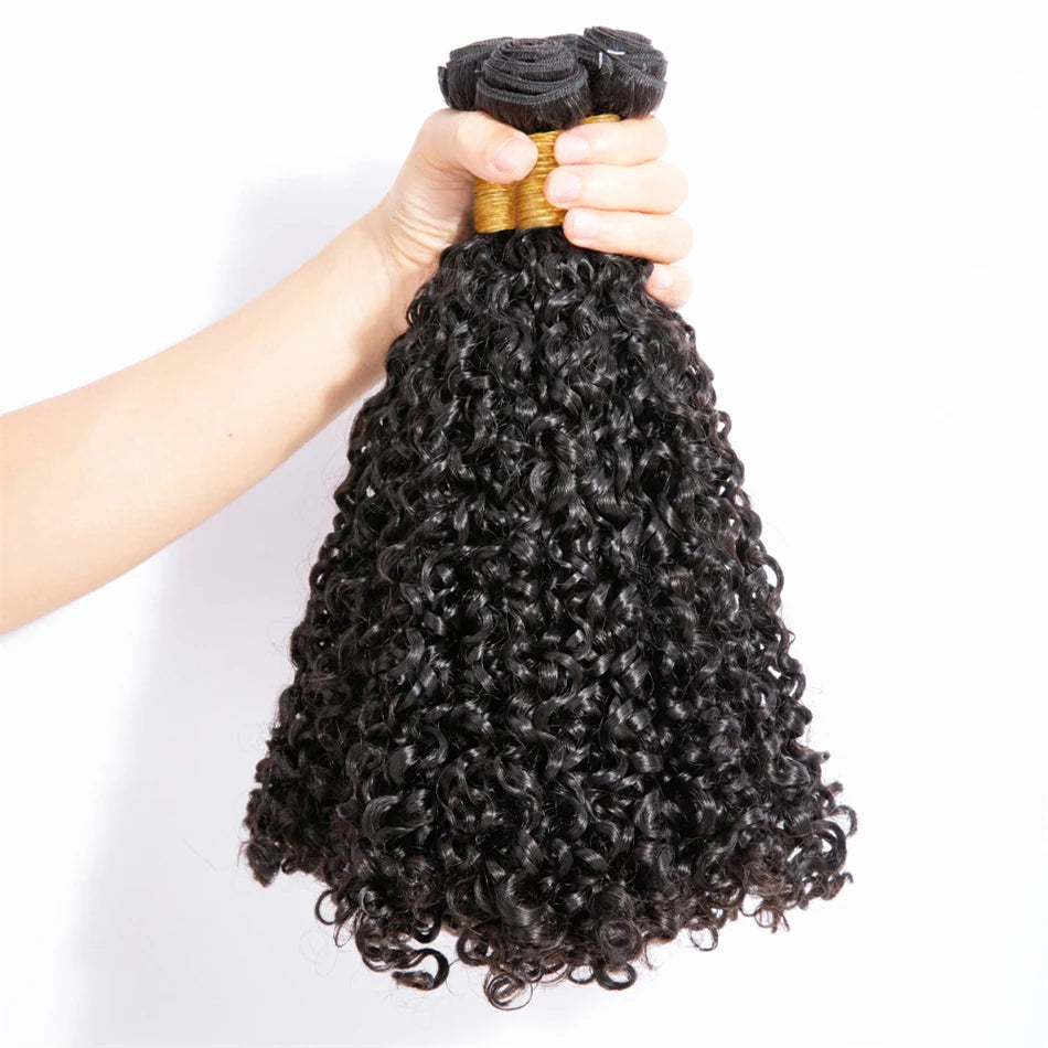 Brazilian 10A Small Spirals Curly Bundles Unprocessed Kinky Curly Human Hair Curls Weaving 1 3 4 Bundles Virgin Hair Extensions