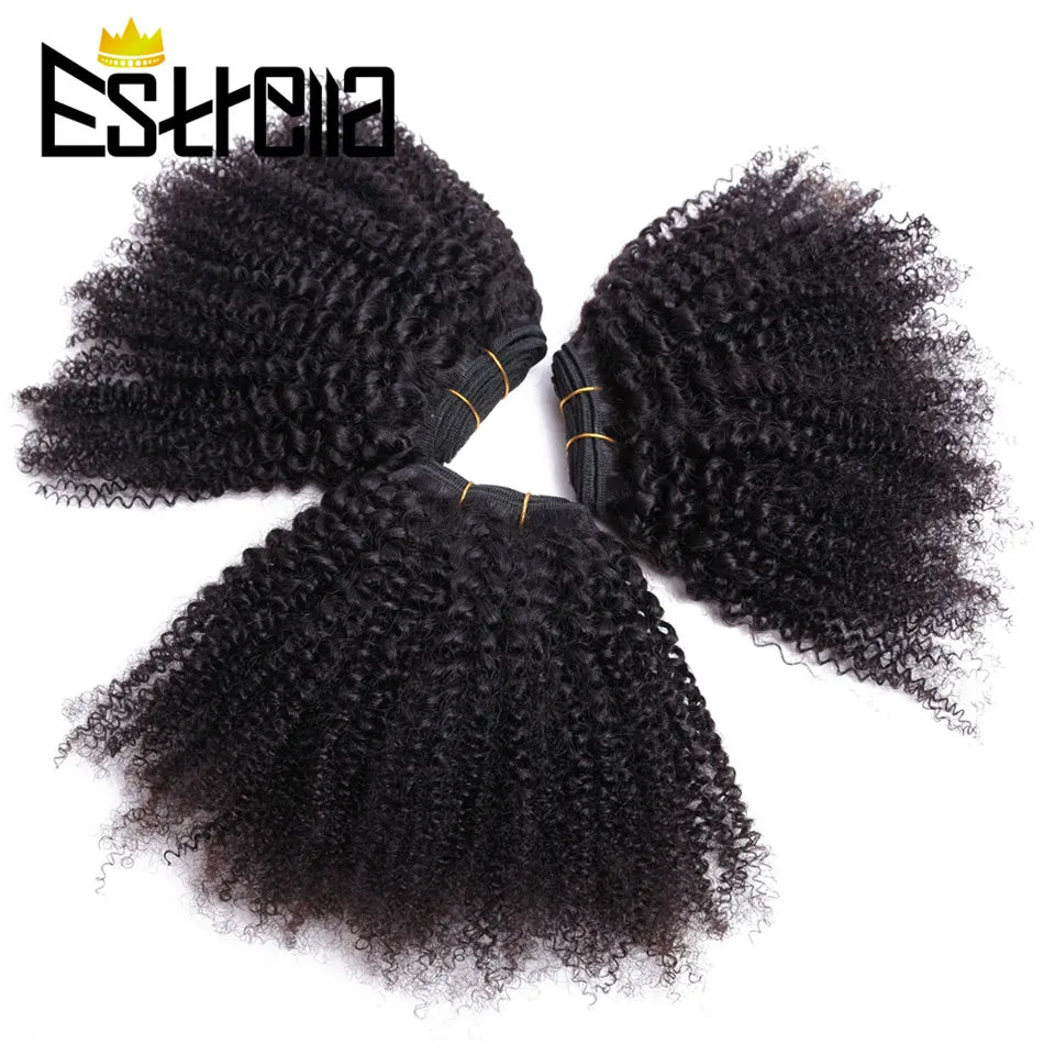 Mongolian Afro Kinky Curly Hair Bundles 8-28 inch 100% Human Hair Bundles 1/3/4 pcs Lots Remy Hair Weaves Short Curly Hair