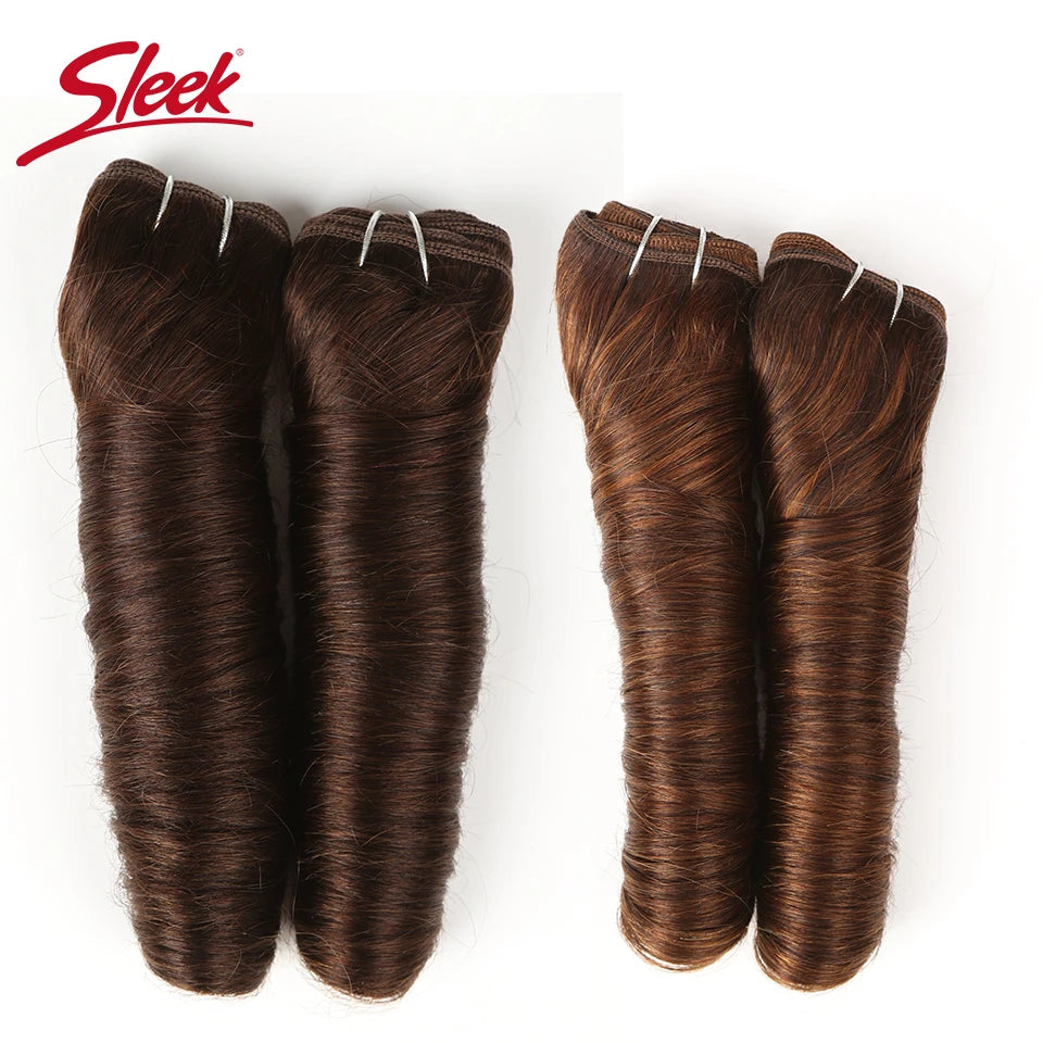 Sleek Double Drawn Loose Wave Color P4/27 P6/27 P1B/30 P4/30 Brazilian Remy Human Hair Bundles 1Pcs Hollywood Wave Hair Bundles