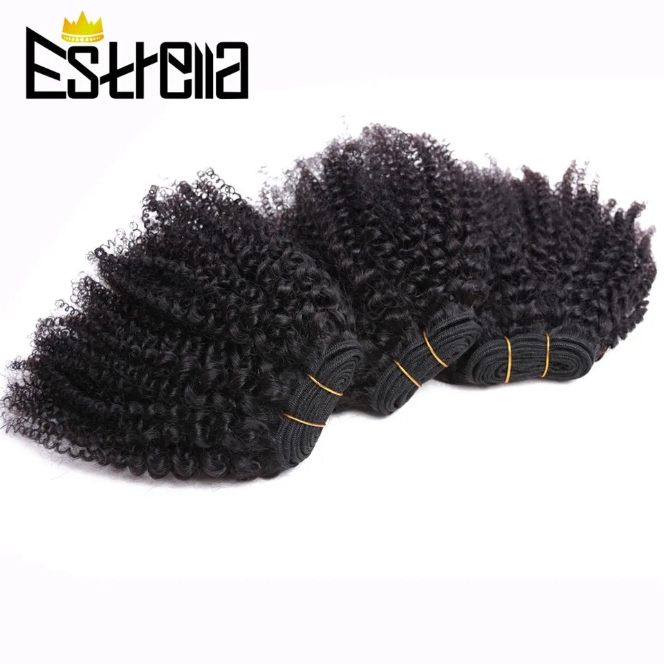 Mongolian Afro Kinky Curly Hair Bundles 8-28 inch 100% Human Hair Bundles 1/3/4 pcs Lots Remy Hair Weaves Short Curly Hair