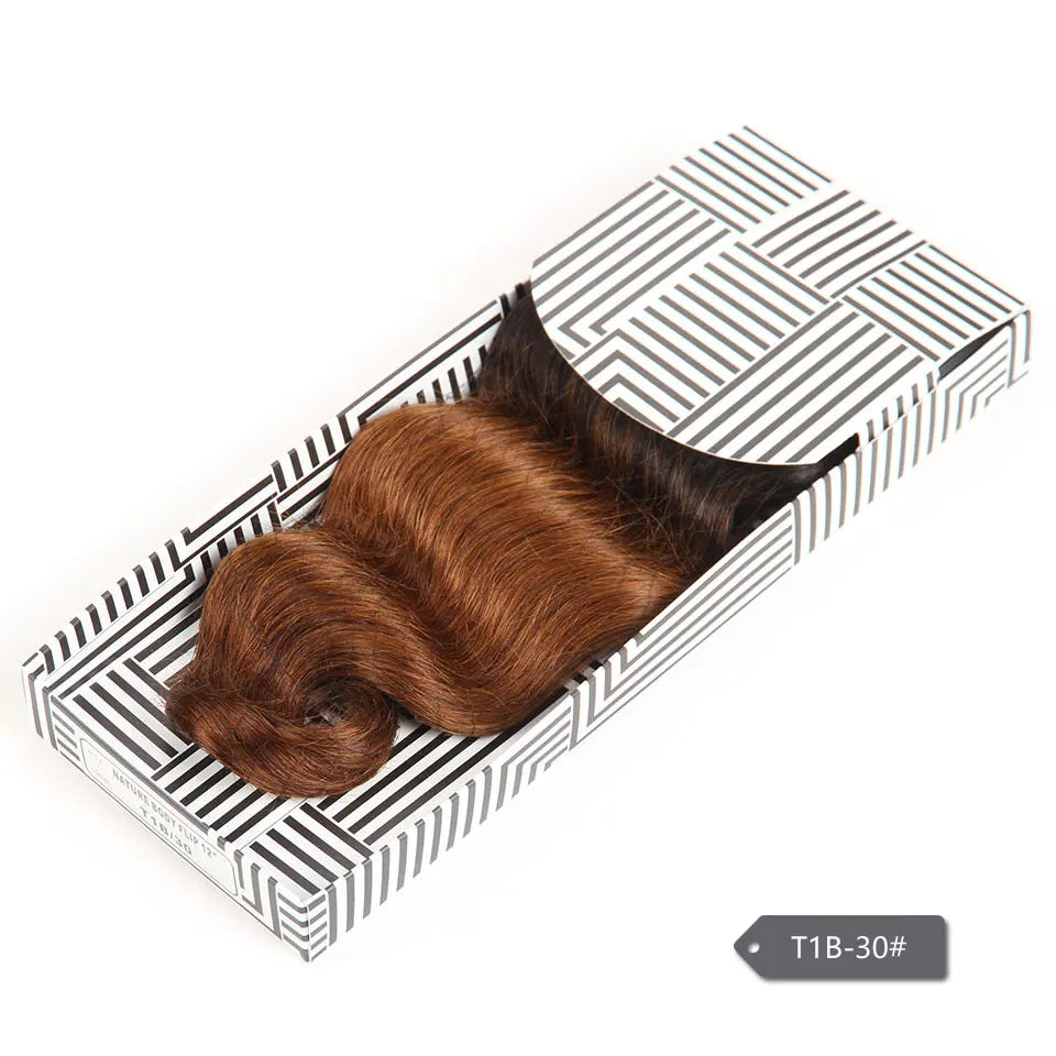 Brazilian Body Wave P4/27 P6/27 Red 99J Ombre T1B/27 Human Hair Bundles Sleek Double Drawn Remy Human Hair Extension For Black