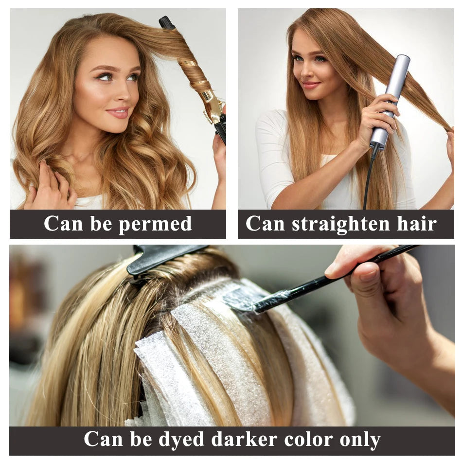 Isheeny Human Hair Weft Brazilian Remy Human Hair Bundles Sew In Hair Weaves Black Brown Blonde Straight Natural Hair