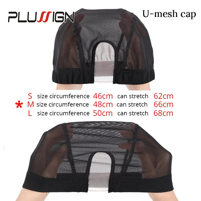 U Part Lace Wig Cap For Making Wigs Mesh Dome Cap Swiss Lace Weave Cap Ventilated Wig Cap Wigs Making Material Base Hairnet