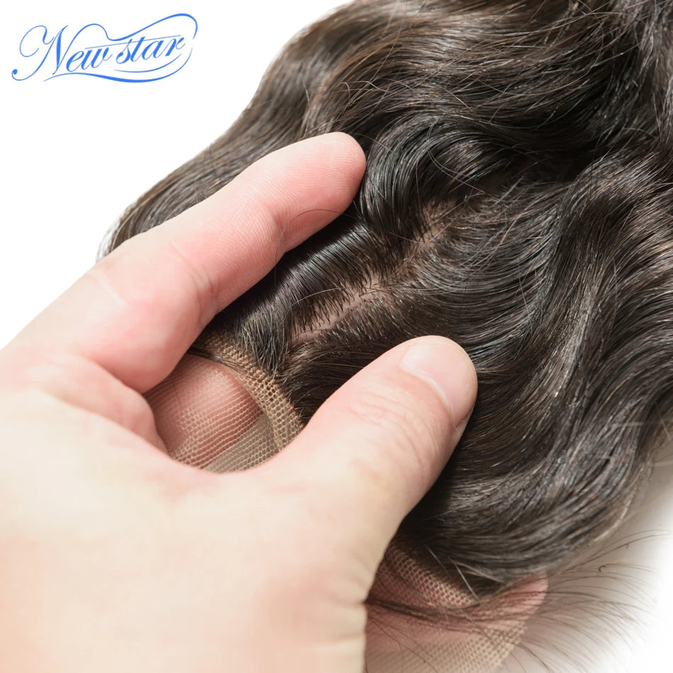 Brazilian 4x4 Body Wave Silk Based Closures Lace New Star Virgin Human Hair Pre-Plucked Hairline Virgin Hair 3part lace Closures