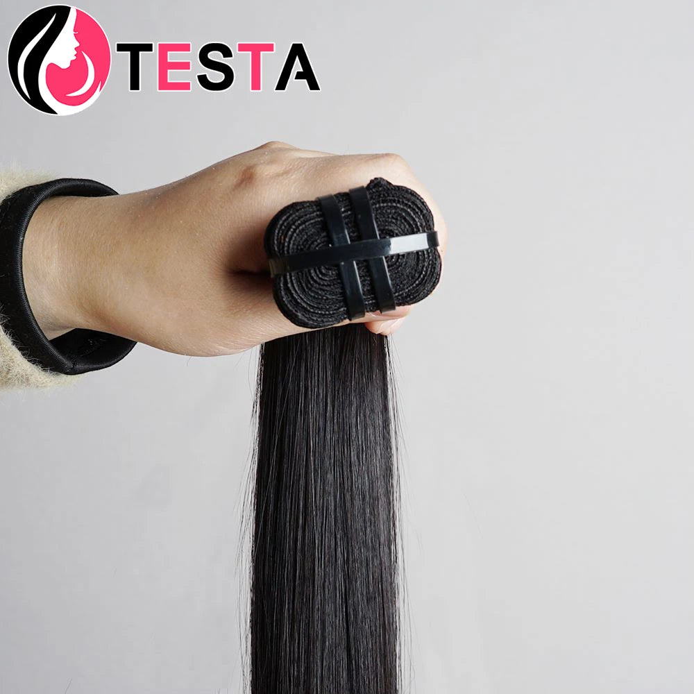 Bone Straight Double Drawn Raw Vietnamese Hair Bundles 15A Virgin Unprocessed Original Human Hair Bundles Thick Ends Extensions