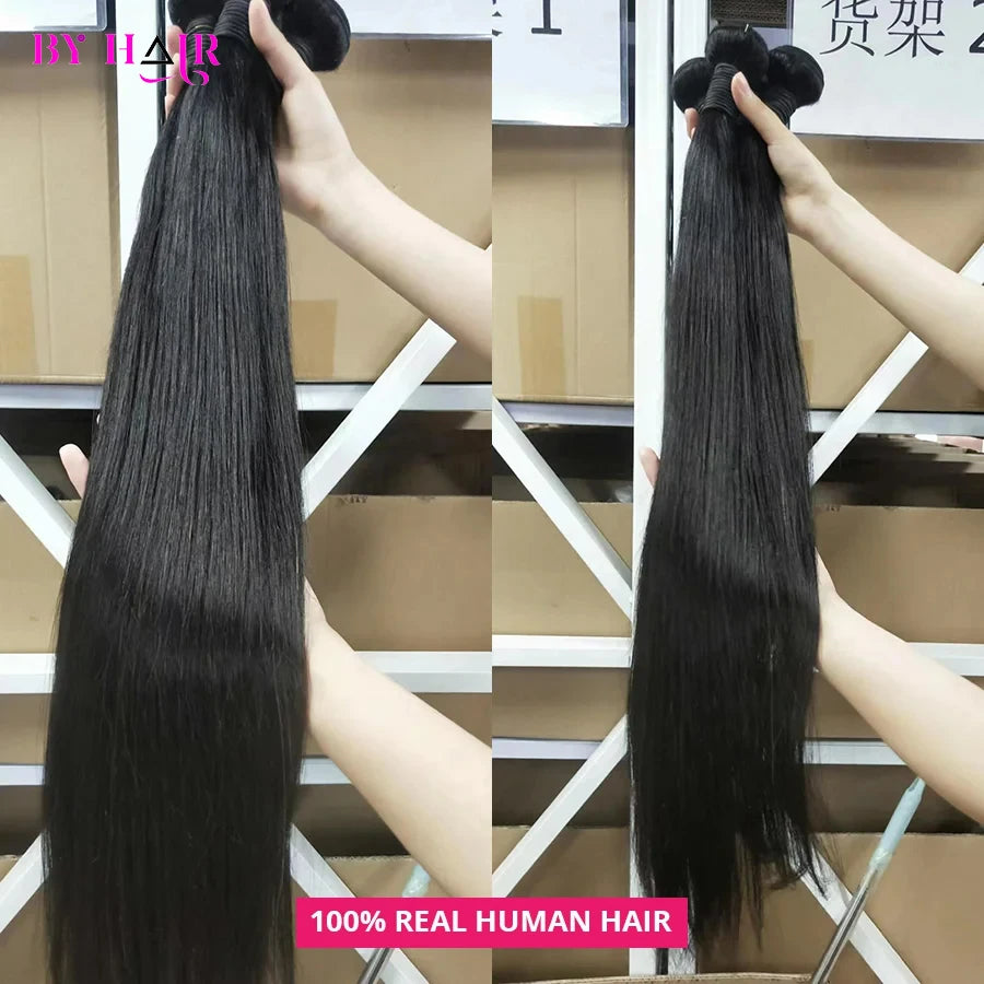 Peruvian Hair Bundles Straight Human Hair Bundles 100% Raw Hair Bundles Remy Hair Extensions For Women Weave 10-40 Inch Tissage