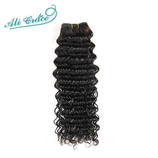Brazilian Deep Wave Hair Bundles 100% Remy Human Hair Extensions 1 3 4 Bundle Deals ALI GRACE Deep Wave Human Hair Bundles