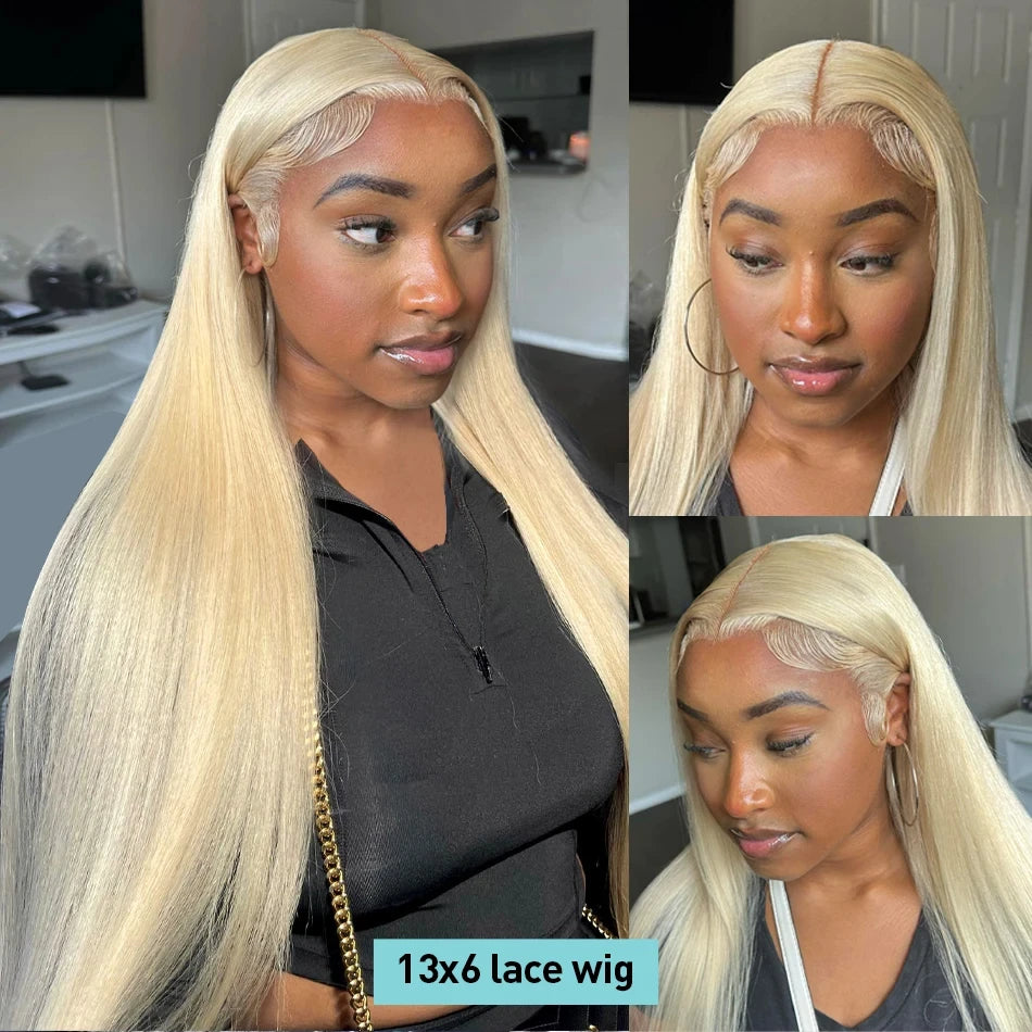 Wiggogo 613 Hd Lace Frontal Wig 13X6 Hd Lace Wig 13X4 Blonde Lace Front Human Hair Wigs Straight Lace Front Wigs Glueless Wigs