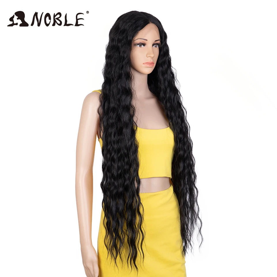 Noble Synthetic Lace Wig 40 Inch Long  Deep Wavy Curly Wigs For Women Blonde Full Lace Wig Blonde Lace Wig Cosplay