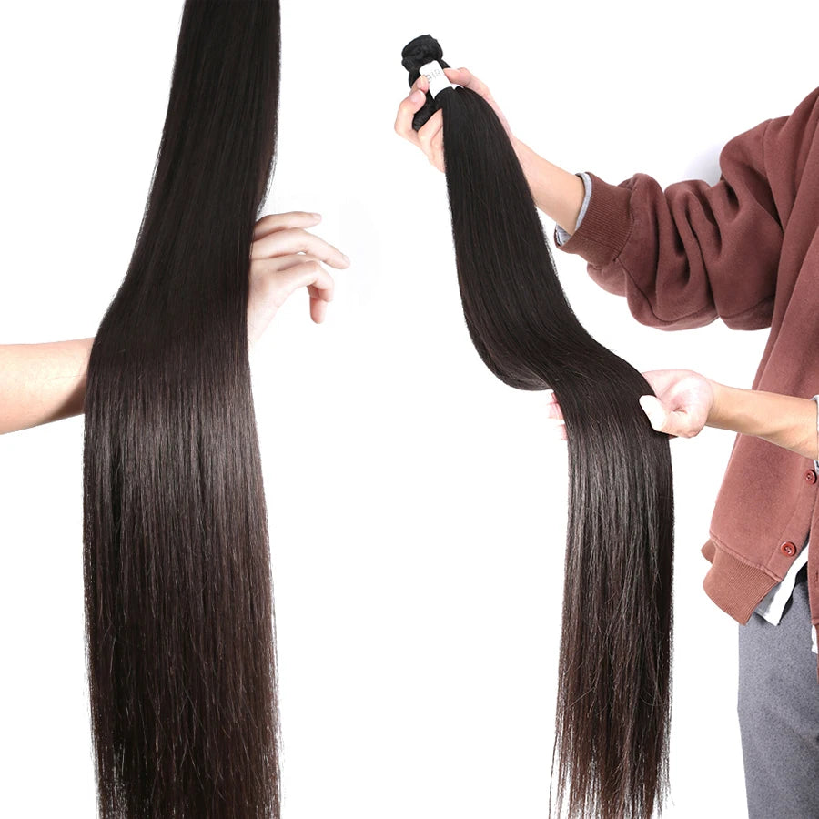 Human Hair Bundles Brazilian Hair Weave Bundles Bone Straight Remy Raw Hair Extensions 3 4 Bundle Virgin Hair Weft 28 30 32 inch