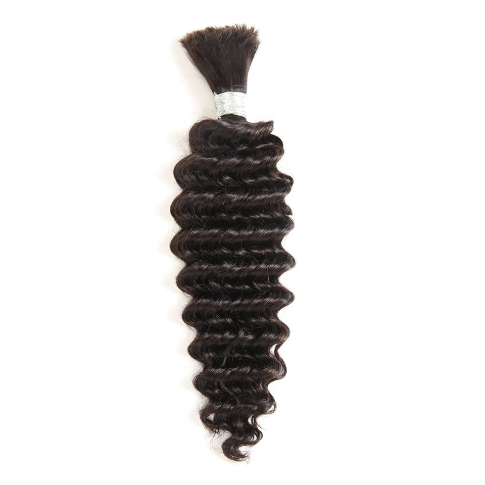 Rebecca 3 Bundles Human Braiding Hair Bulk Hair For Braiding Remy Indian Deep Wave Hair Wave Bulk Extensions Free Shipping