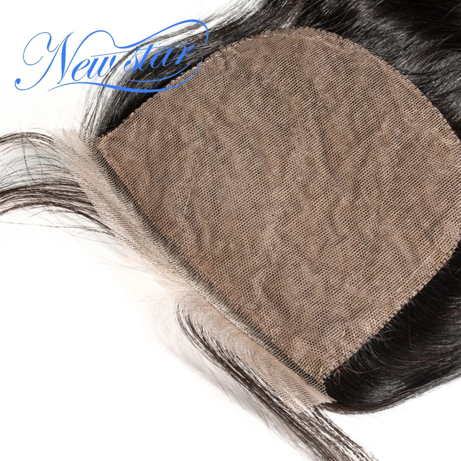 Brazilian 4x4 Body Wave Silk Based Closures Lace New Star Virgin Human Hair Pre-Plucked Hairline Virgin Hair 3part lace Closures