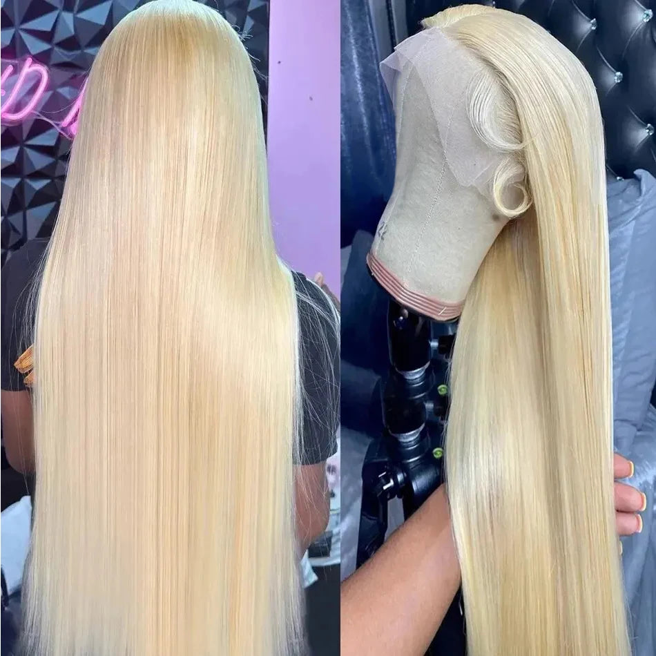 Blonde 613 13X6 HD Lace Frontal Wigs Straight Human Hair Lace Frontal Wigs Pre Plucked 13x4 Lace Front Human Hair Wig For Women