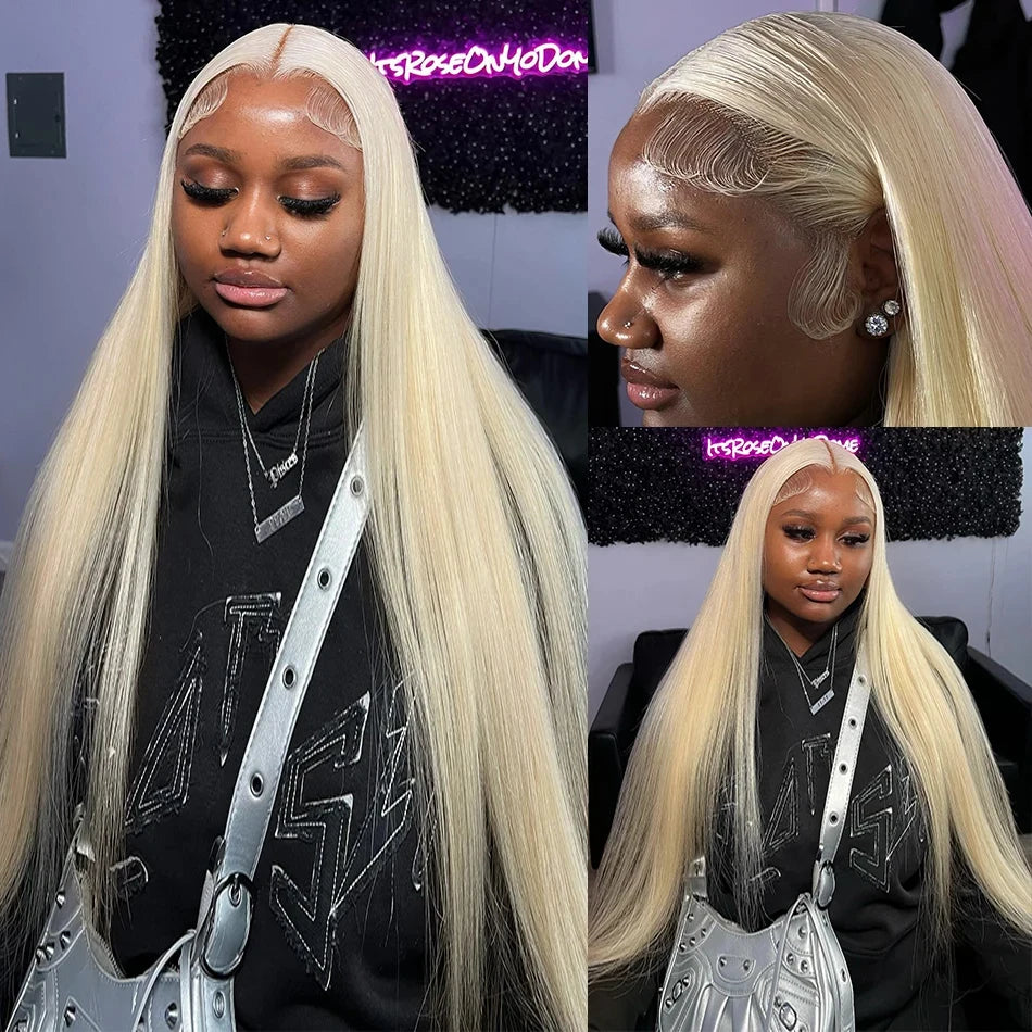 13x6 Pre Plucked Hd Transparent 613 Straight  Lace Frontal Human Hair Wig 30 Inch Lace Brazilian Wig 200 Density Lace Front Wigs