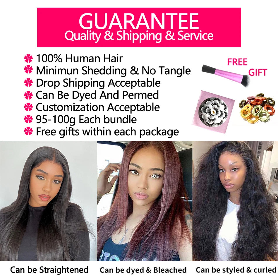 Peruvian Kinky Straight Bundles 3/4 Lot 100% Human Hair Bundles Remy Hair Extensions Human Hair Yaki Straight Hair Bundles