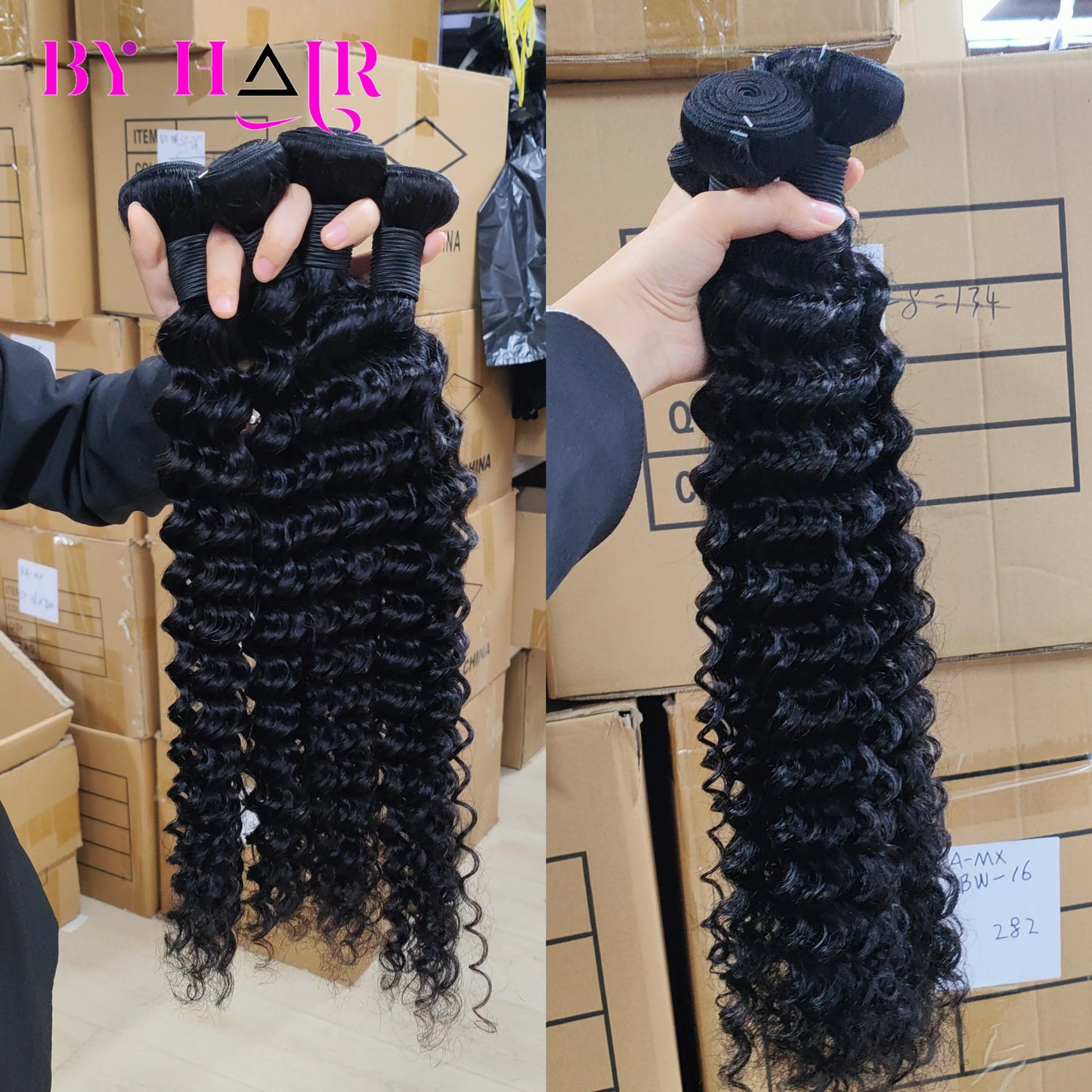 Deep Wave Bundles 100% Human Hair 28 30 32 Inch Brazilian Remy Weave Hair Extensions For Women Raw Hair Weave 3/4 Bundles Deal