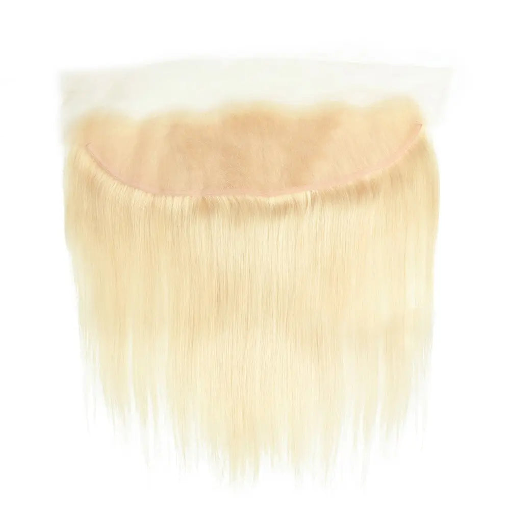 13x4 Blonde Human Hair Lace Frontal Closure Pre Plucked Transparent Lace Frontal Natural Hairline 4x4 613 Lace Closure