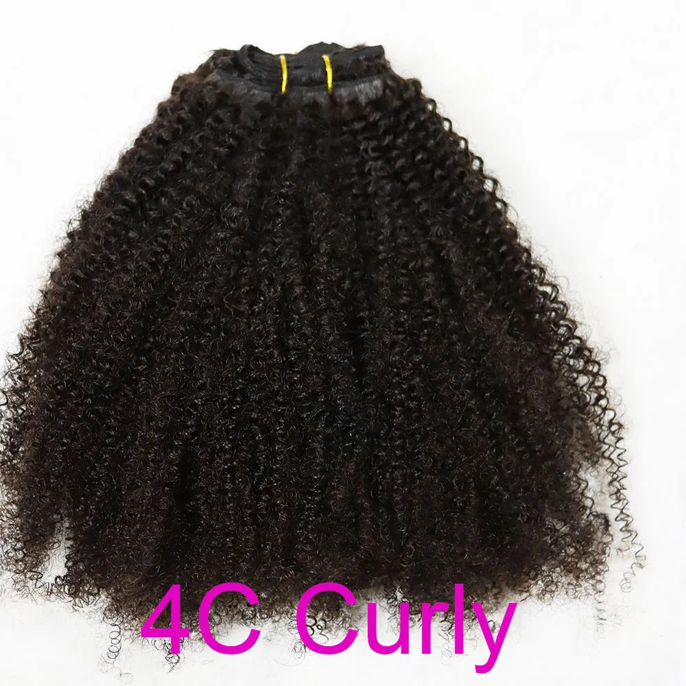 Human Hair Weft Different Afro Kinky Curly Virgin Brazilian Human Hair Bundles Natural Color 100 Gram Each Piece