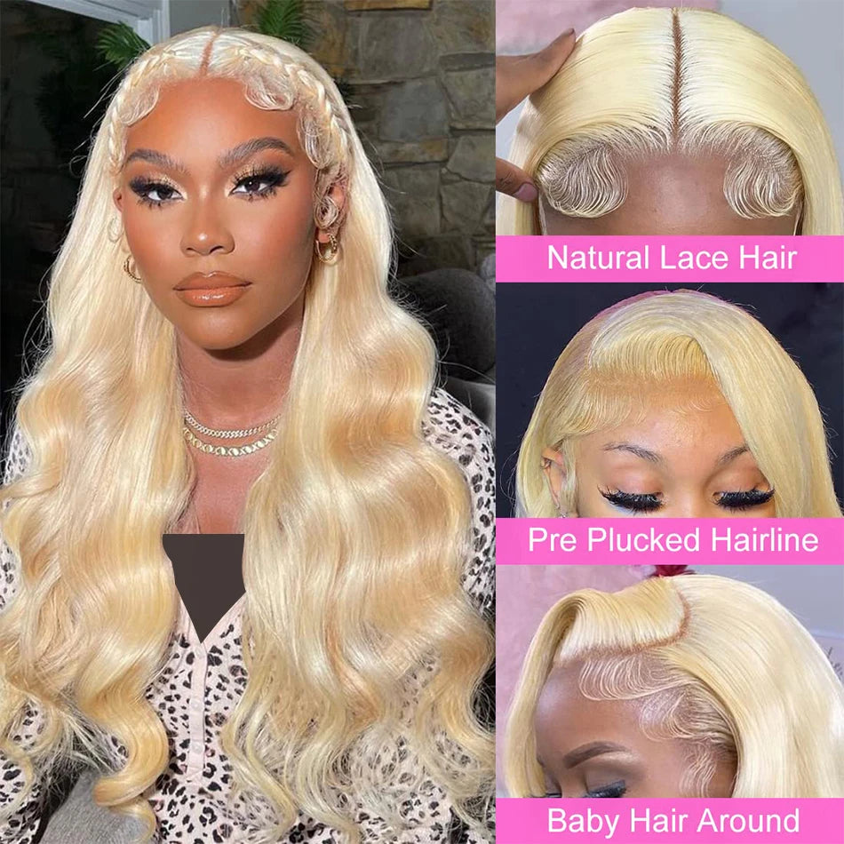613 Blonde Lace Front Wig Human Hair Body Wave 13X6 Hd Lace Frontal Wig 13X4 Lace Front Human Hair Wig Hd Lace Wig Glueless Wigs