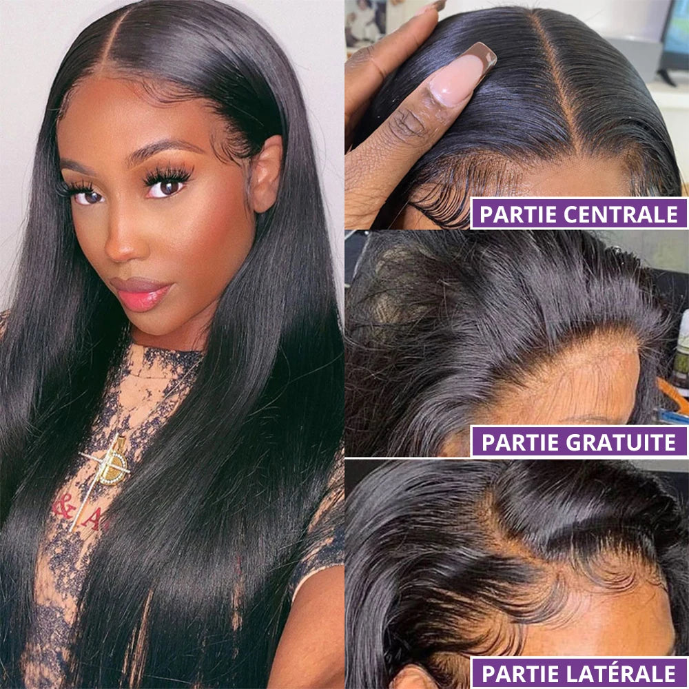 13x6 Lace Wig Straight Brazilian Natural Women Human Hair Wig Remy HD Transparent 13x4 Lace Frontal Human Hair Wigs Pre Plucked