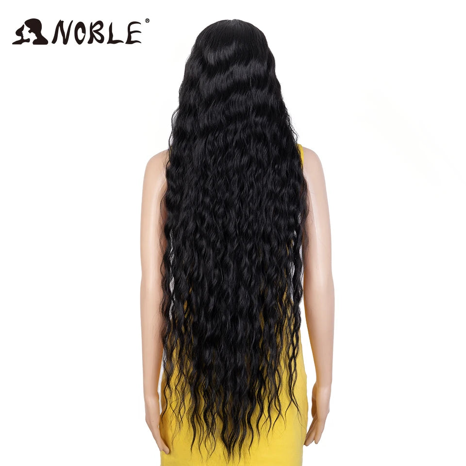 Noble Synthetic Lace Wig 40 Inch Long  Deep Wavy Curly Wigs For Women Blonde Full Lace Wig Blonde Lace Wig Cosplay