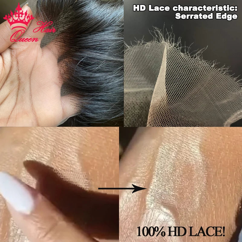 Real HD Deep Wave Curly 13x6 13x4 Frontal 5x5 4x4 Closure Raw Human Hair HD Melt Skin Invisible Lace Queen Hair Official Store