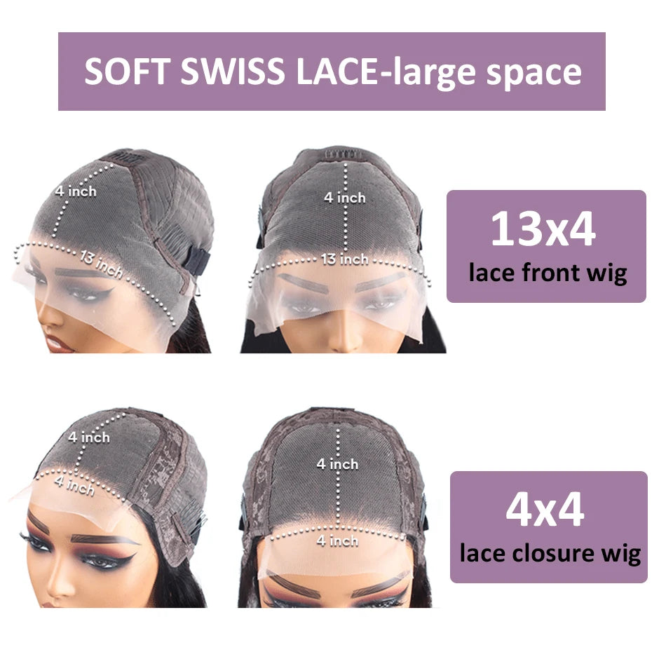 Wiggogo Short Bob Wig Lace Front Human Hair Wigs 13X4 Hd Lace Frontal Wig Straight Human Hair Wigs Glueless Wig 4x4 Closure Wigs