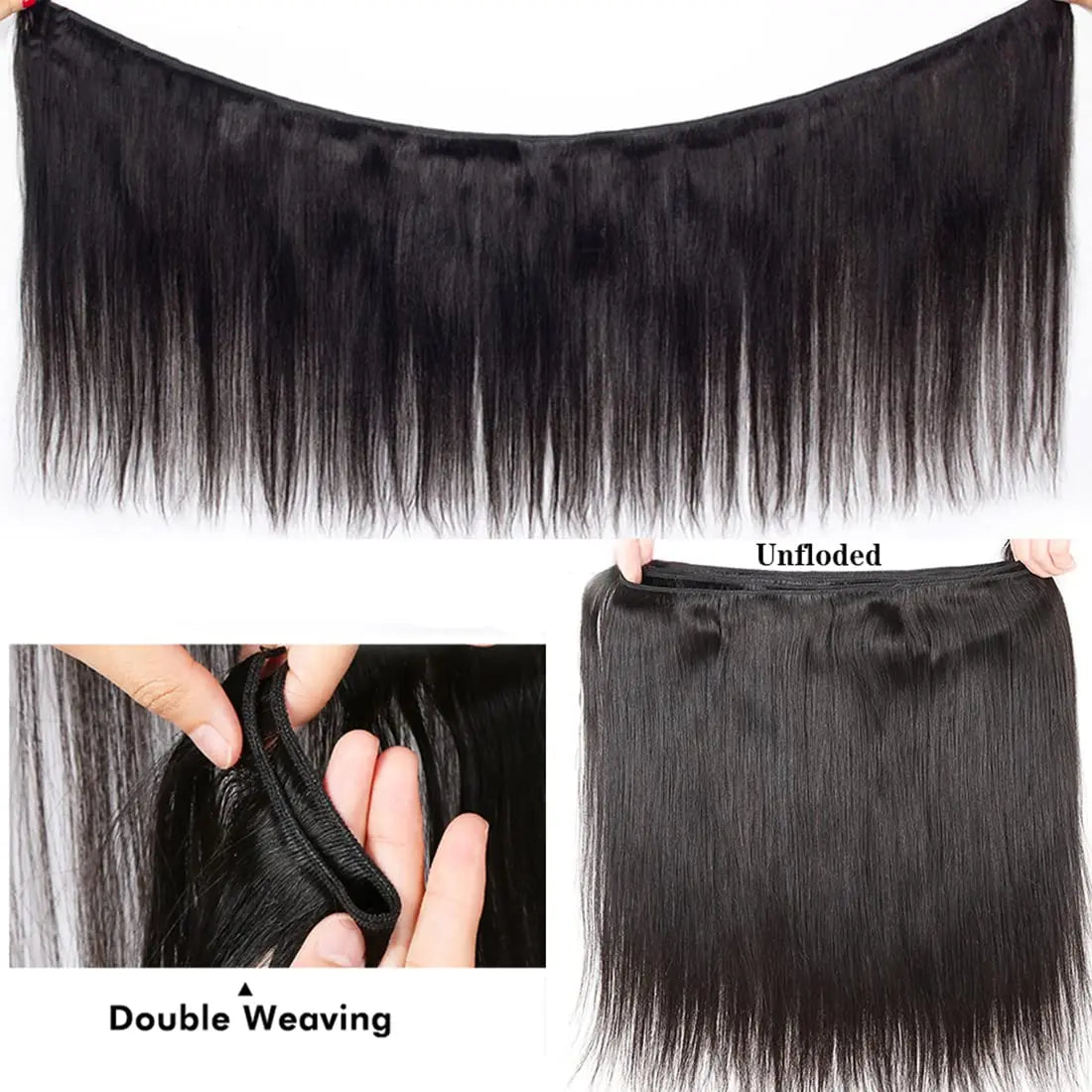 Brazilian Straight Hair Bundles 1/3 Pieces Straight Human Hair Bundles 10A 10-32 Inch Remy Human Hair Extensions For Black Women