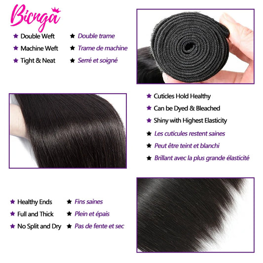 28 30 32 Inch Human Hair Bundles Brazilian Straight Bundles Human Hair 100% Human Hair Bundles 10A Hair Bundles Human Hair Bundles Human Hair Straight Brazilian Human Hair Extensions Bundles Free Shipping