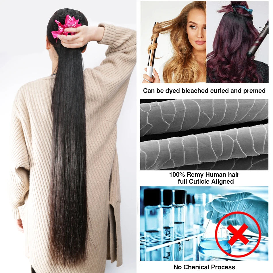 Human Hair Bundles Brazilian Hair Weave Bundles Bone Straight Remy Raw Hair Extensions 3 4 Bundle Virgin Hair Weft 28 30 32 inch