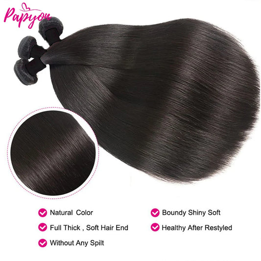 Straight Human Hair Bundles Human Hair Weaving Brazilian Hair Extensions Hair Delivery In 3 Days Bundles Human Hair Straight