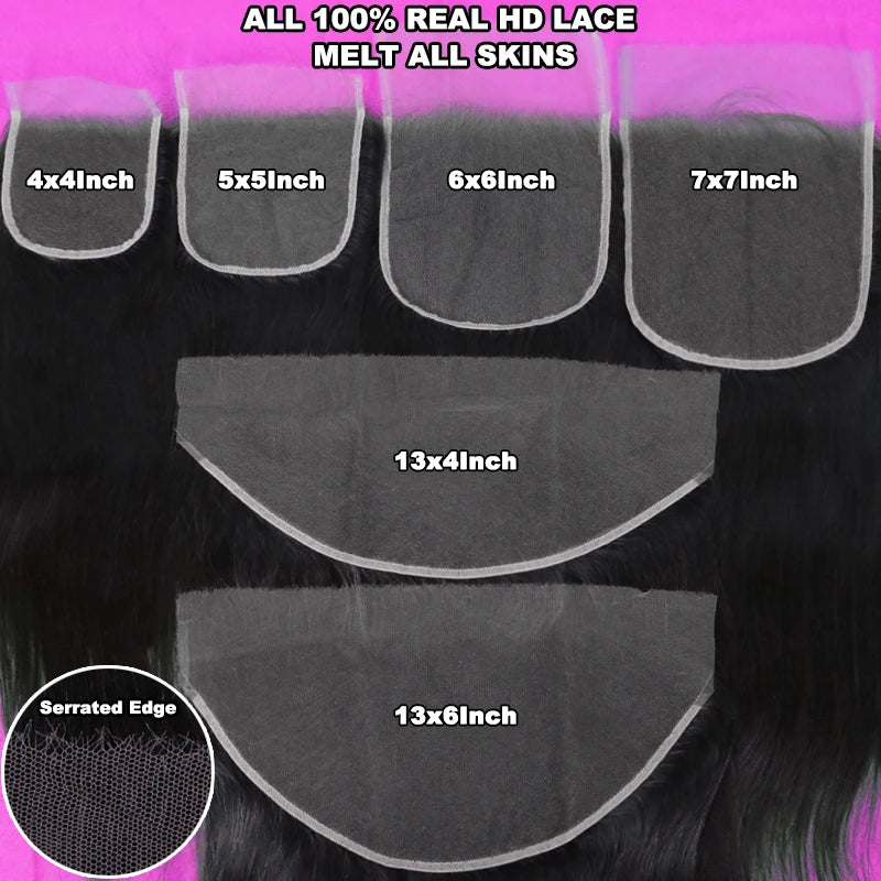Real HD Deep Wave Curly 13x6 13x4 Frontal 5x5 4x4 Closure Raw Human Hair HD Melt Skin Invisible Lace Queen Hair Official Store