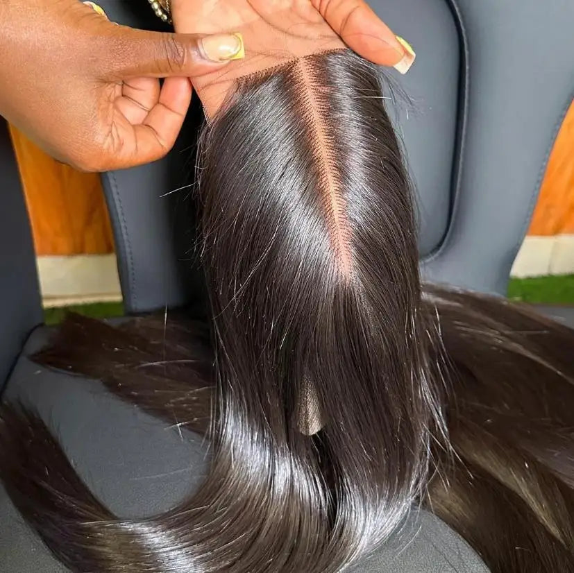 13x4 HD Transparent Lace Frontal 100% Human Hair Pre plucked Bleached Knots Natural Hair Line With Baby Hair 4x4 Lace Closure
