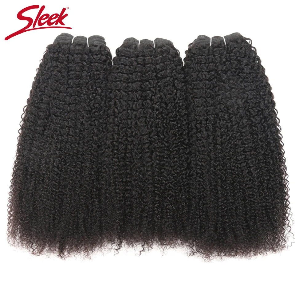Sleek Afro Kinky Weave Curly Hair Peruvian Human Hair Weave Bundles Deal  #1B #2 #4 Brown Remy Hair Extension Free Shipping