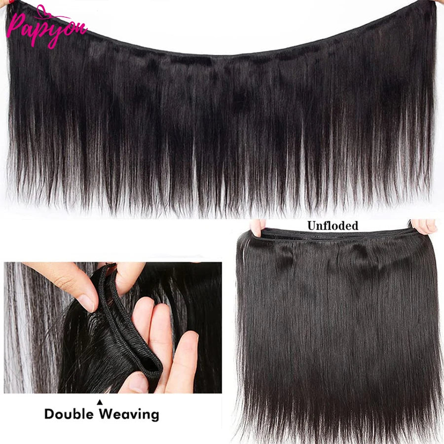 Straight Human Hair Bundles Human Hair Weaving Brazilian Hair Extensions Hair Delivery In 3 Days Bundles Human Hair Straight