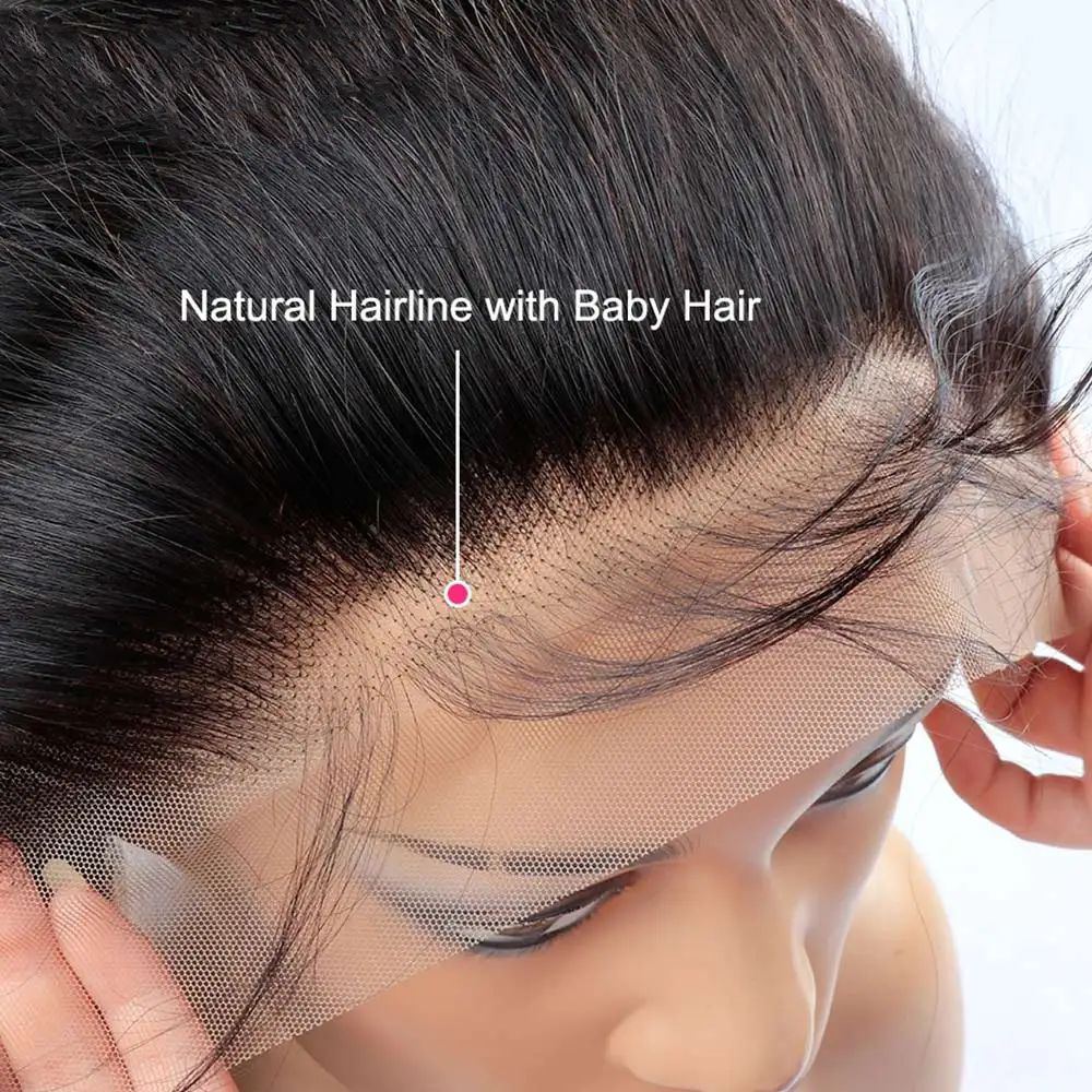 13x4 HD Transparent Lace Frontal Human Hair Pre-plucked Brazilian Body Wave 4x4 Lace Closures Only Remy Hair Wholesale