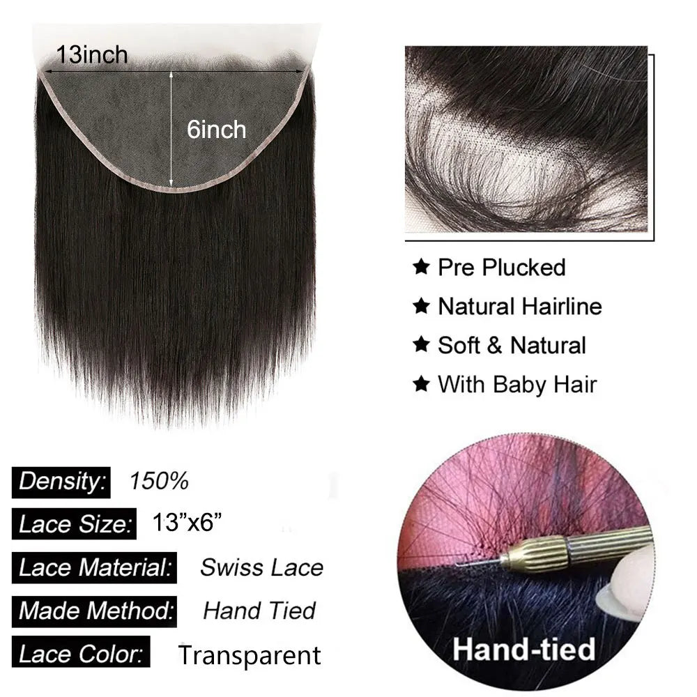 4x4 5x5 6x6 Lace Closure Human Hair Newmi Straight Transparent  13x4 13x6 Lace Frontal Human Hair Ear to Ear Frontal Extensions