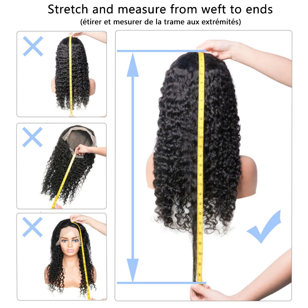 13x4 deep wave frontal Wig deep wave clear HD Lace Front Wig 13x6 Curly Transparent Lace Front Wig human hair Wig Brazilian Bleach Knot Lace Wig for black women