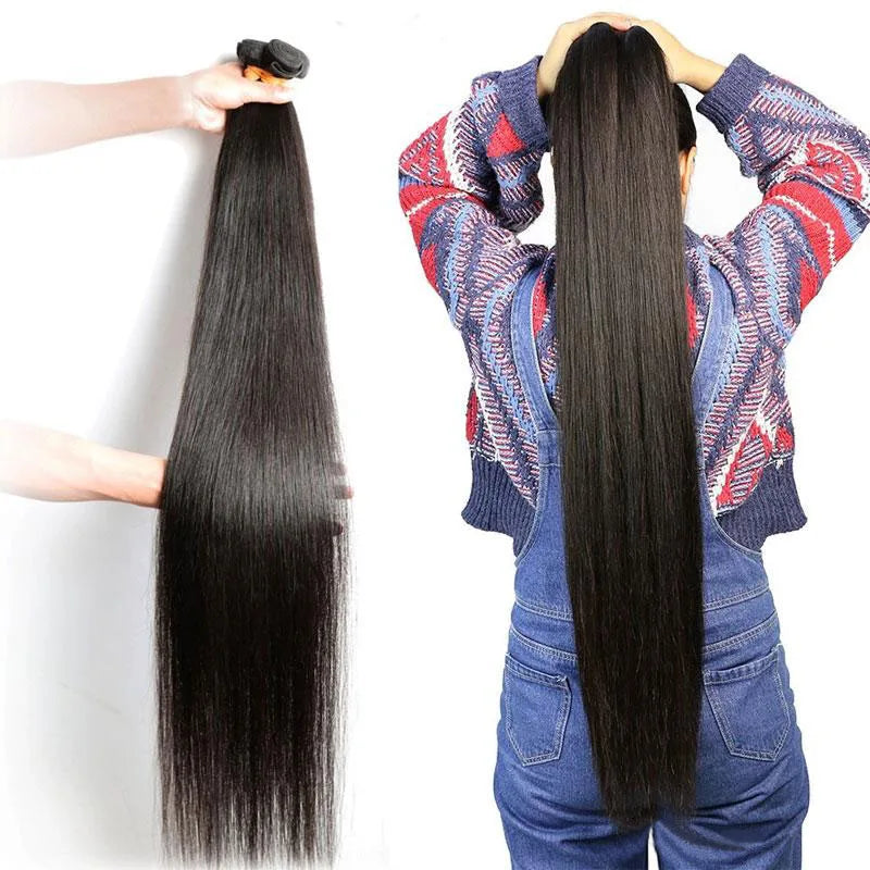 Human Hair Bundles Brazilian Hair Weave Bundles Bone Straight Remy Raw Hair Extensions 3 4 Bundle Virgin Hair Weft 28 30 32 inch