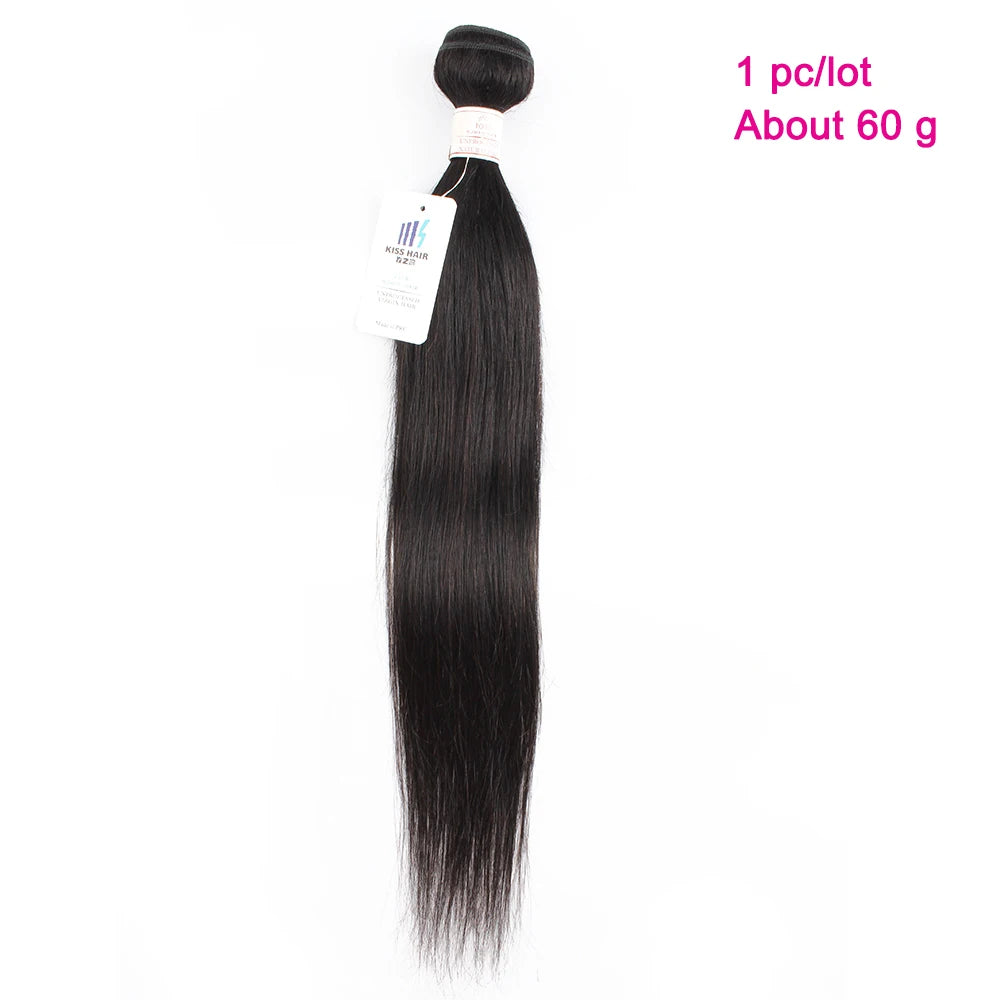 Natural Black Human Hair Bundles 1pc/ 3pcs/ 5pcs/ 7pcs Per Lot 12-22 Inch Remy Indian Hair Double Weft Bone Straight Extensions