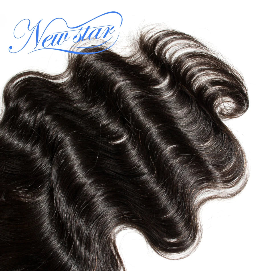 Brazilian 4x4 Body Wave Silk Based Closures Lace New Star Virgin Human Hair Pre-Plucked Hairline Virgin Hair 3part lace Closures